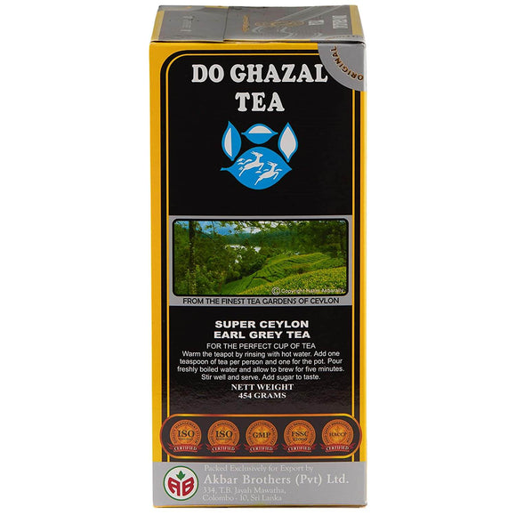 Do Ghazal Super Ceylon Earl Grey Loose Tea 16 Ounce (454g) - Mideast Grocers
